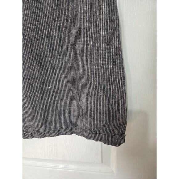 Garnet Hill 100% Linen Striped Coastal Lagenlook Dropwaist Shift Dress, Size 10 - Picture 13 of 13